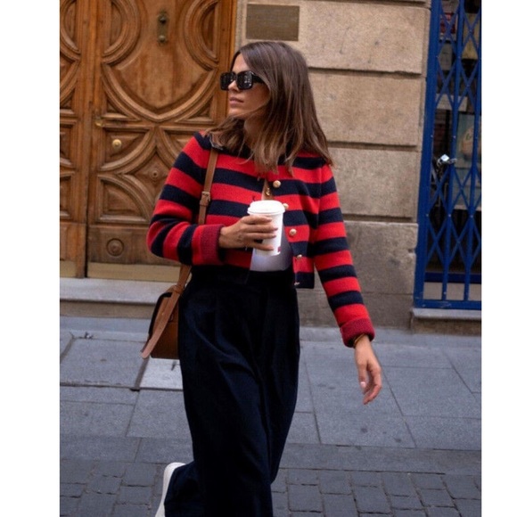 Zara | Knit Sweater Gold Buttons - Picture 11 of 16